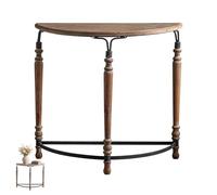 Table console en demi-lune, table de canapé étroite pour entrée, salon - Table d'appoint d'angle en bois pour couloir, décoration d'intérieur