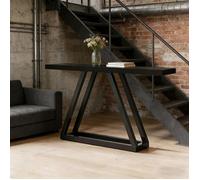 Table console étroite 30cm profondeur, design industriel moderne, cadre métal + plateau MDF, meuble d’entrée & salon, peu encombrant
