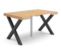 Table console extensible 140x90x72 6cm Pour 6 personnes Pieds bois massif Chêne RF2726
