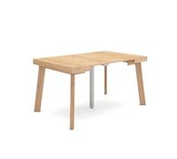 Table console extensible 140x90x72 6cm Pour 6 personnes Pieds en bois Chêne RF3133