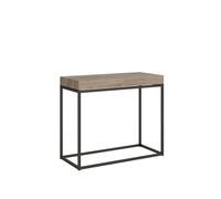 Table console extensible 90x40/300 cm Nordica structure anthracite