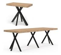 IDMARKET Table console extensible ALIX 10 personnes 235 cm design industriel