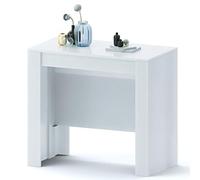 Table Console Extensible Clarissa, Design Moderne, élégante, Table pour Maison, Bureau, Table 10 Places, Gain de Place, Extensible jusqu'à 2,37 mètres, 78 x 51 x 90 cm, Blanc Brillant