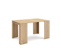 Table console extensible, Console meuble, 140x90x77,1cm, Pour 6 personnes, Chêne, RF2616