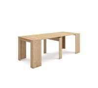 Table console extensible, Console meuble, 220, Pour 10 personnes, 222x90x77,1cm, Chêne, RF2640