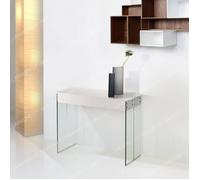 Table Console Extensible - GIOVANNI MARCHESI - New York - Blanc Laqué - 12 places - Design Contemporain