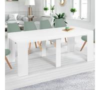 Table console extensible ORLANDO 10 personnes 235 cm bois blanc
