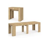 Table console extensible ORLANDO 10 personnes 235 cm bois façon hêtre