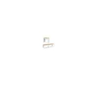 IDMarket Table console extensible Orlando – 14 personnes, 300 cm – Blanc et façon hêtre