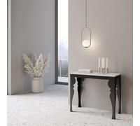 Table console extensible Paxon Small Evolution 90x40/196 cm avec cadre anthracite