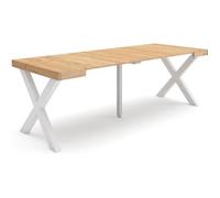 Table console extensible - SKRAUT HOME - Chêne - Pieds bois massif - 220 - Pour 10 personnes
