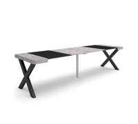 Table console extensible - SKRAUT HOME - RF2823 - 300 - 14 personnes - Pieds bois massif - Ciment