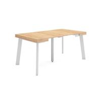 Table console extensible - SKRAUT HOME - RF3126 - Chêne - 8 personnes - Pieds en bois