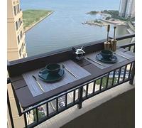 Table Console Extensible,Table Balcon Suspendue,table De Balcon,table Jardin Exterieur,Multifonctionnel De Levage Petite Barre,Table Pliante Pour Balcon À Suspendre Réglable En Hauteur ( Color : Brown