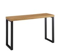 Table console - FINEBUY - 120x39x75,5 cm - Chêne / Noir - Métal - Élégance - Chic
