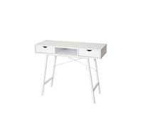 Table console HWC-E92, table de rangement table d'appoint, structure 3D 100x40cm blanc