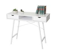 Table console HWC-E92, table de rangement table d'appoint, structure 3D 100x40cm blanc