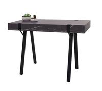 Table console HWC-L54, table de téléphone table de travail table d'appoint table de rangement, métal 75x100x40cm aspect marbre gris