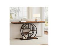 Table console industrielle 5 niveaux en MDF Marron 120x30x80cm