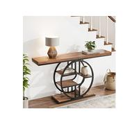 Table Console Industrielle 5 niveaux - MDF et métal - 120x30x80 cm - Marron