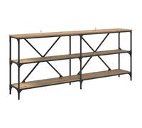vidaXL Table Console avec étagère Chêne Artisanal 180 x 30 x 75 cm, Table Console spacieuse, Meuble Moderne pour Couloir, pièce d'accent Fonctionnelle, Design épuré pour Salon