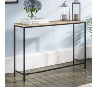 Table console Kronoby 80 x 100 x 30 cm noir et effet bois