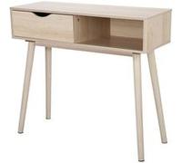 Table console meuble de bureau coloris naturel - longueur 80 x profondeur 30 x hauteur 72 cm -JUANIO- Naturel G