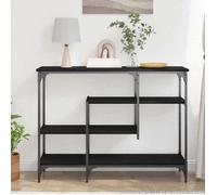 Table console ,Meuble d'Entrée,VIDAXL，Petit Bureau, avec étagère Chêne noir 100 x 35 x 75 cm 7_4256142