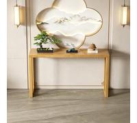Table console moderne en bois massif, table d’entrée étroite pour couloir | Bois massif pin, console étroite de couloir, style minimaliste nouveau-chinois(Natural Wood,150cm/59.1in)
