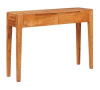 Table console moderne - vidaXL - Bois d'acacia massif - Marron - 110x30x80 cm - 2 tiroirs - Poids maximal 75 kg
