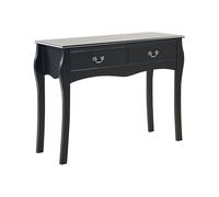 Table Console Noire en Bois et MDF Coiffeuse avec 2 Tiroirs de Style Traditionnel pour Intérieur Classique ou Vintage Beliani