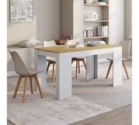 IDMARKET Table console extensible ORLANDO 6 personnes 140 cm bois blanc et façon hêtre