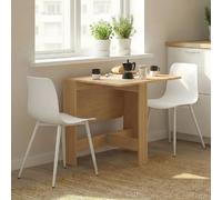 Table console pliable JULIETTE 2-4 personnes en bois panneau de particule coloris chêne 103 x 76 cm Bois