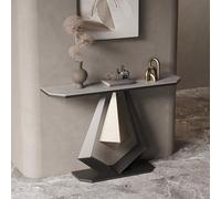 Table console pour canapé avec plateau en pierre et cadre en métal, table simple pour salon et couloir, table d’entrée moderne, table d’appoint effet marbre(Type E,120x30x80cm/47.2x11.8x31.5in)
