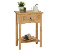 IDIMEX Table Console Salsa Table d'appoint en Bois Style Mexicain avec 1 tiroir et 1 étagère, Meuble d'entrée, Console Meuble pour Meubles de Salon, en pin Massif Finition teintée/cirée