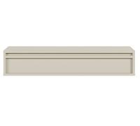 Table console - SELSEY - EVO - 90 cm - tiroir push-to-open - suspendue grège