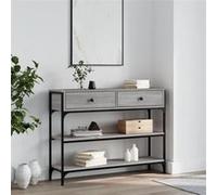 Table console sonoma gris 100x25x75 cm bois d ingénierie Gris G