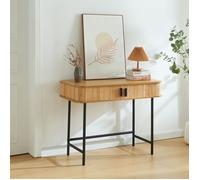 Table console Tvedestrand 100 x 50 x 76 cm naturel noir