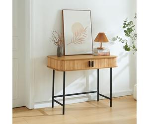 Table console Tvedestrand 100 x 50 x 76 cm naturel noir