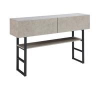 Table console Varberg 75 x 120 x 30 cm noir effet béton clair