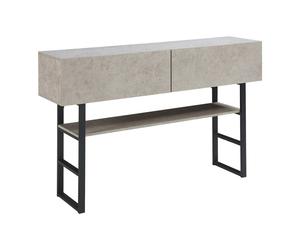 Table console Varberg 75 x 120 x 30 cm noir effet béton clair