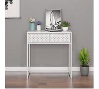 Table console - vidaXL - Acier - Blanc - Avec fixation murale - 72 x 35 x 75 cm 794835