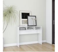 Table console - VIDAXL - Blanc brillant - Meuble d’entrée - 105x30x80 cm