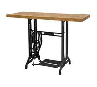 Table console vintage - vidaXL - 110x40x75 cm - Bois de suar massif - Finition teck - Base machine à coudre