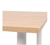 Table cuisine 2/4 personnes Blanc - LEMON® Table à manger/Table de repas - 120x60x73cm - chêne et Blanc - 298 - Soldes
