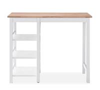 Table cuisine 2 personnes + 2 chaises Blanc - LEMON® Ensemble de bar 3 pcs - MDF Blanc 492 - Soldes
