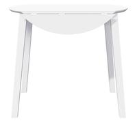 Table cuisine CLOUD, Blanc Table à manger - Design Élégant - blanc bois massif et caoutchouc tt552