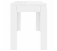 Table cuisine CLOUD, Blanc Table à manger - Design Élégant - Blanc brillant 120x60x76 cm - Bois d'ingénierie tt578