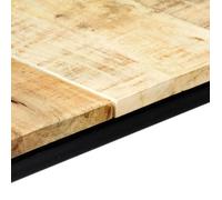 Table cuisine CLOUD, Brun Table à manger - Design Élégant - 140x70x75 cm - Bois de manguier massif brut tt330