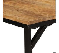 Table cuisine CLOUD, Brun Table à manger - Design Élégant - 140x70x75 cm - bois de manguier massif brut tt503